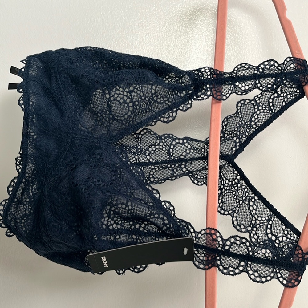 NWT DKNY bralette navy lace